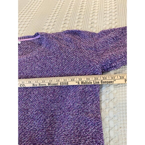 Croft & Barrow Sweater Crew Neck Plus Size 3X Purple Casual 100%  Cotton Classy - Picture 10 of 11